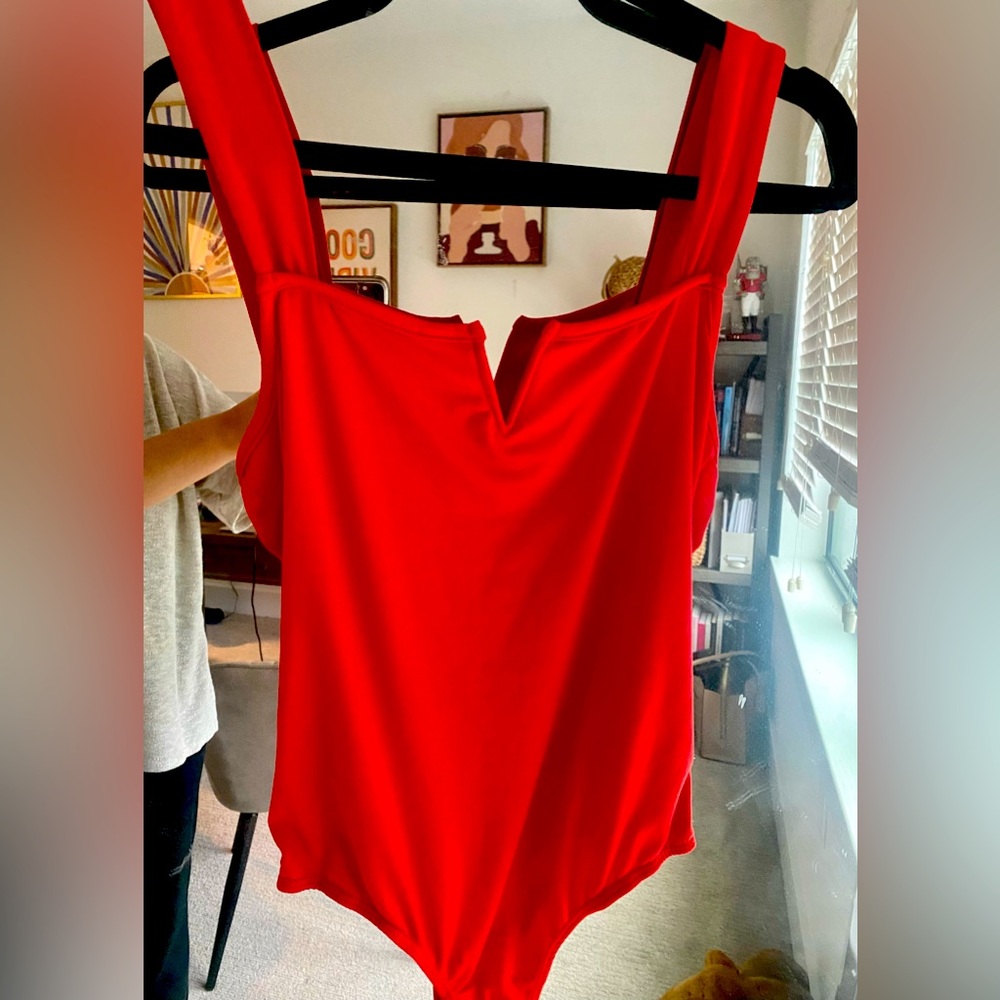 Bright Red Body Suit